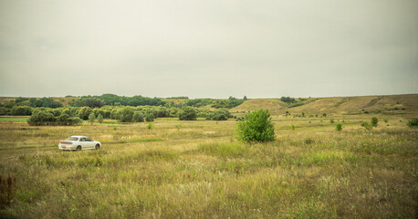 summer landscape in the wild Russian hinterland