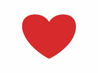 Red heart love icon flat design- stock vector