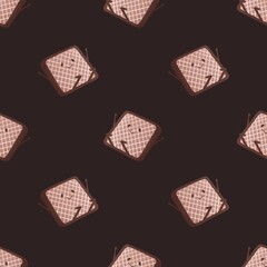 cute baby pattern with waffles