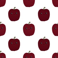 cute pattern with colorful peppers