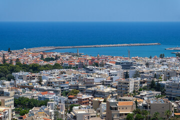 Fototapeta na wymiar View over Rethymno on the Greek island of Crete
