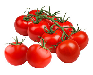 Tomatoes isolated on white background with clipping path