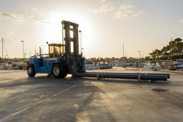 forklifts and forklift accessories for application in boat transport