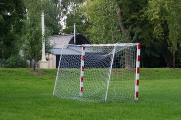Fototapeta premium football gates on the field