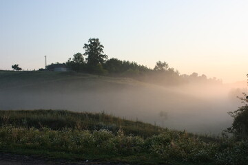 morning mist on the lake