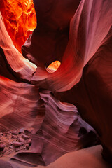 Glowing and magical Antelope Canyon Arizona USA