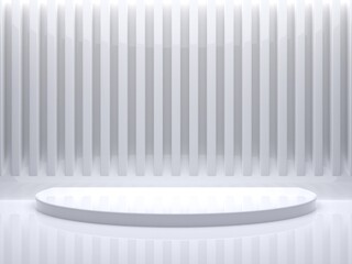 mock up background. Podium on the floor. Platforms for product presentation