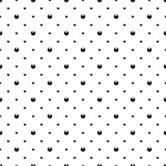 White luxury background with black beads. Vector illustration. 