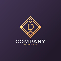 Law Firm Letter D Logo Design Template Element