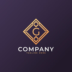 Law Firm Letter G Logo Design Template Element
