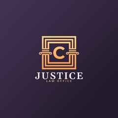 Law Firm Letter C Logo Design Template Element