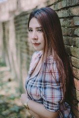 Fototapeta premium Taking pictures of women traveling and playing