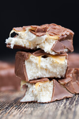 creamy nougat covered with milk chocolate