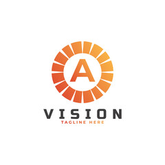 vision Initial Letter A Logo Design Template Element