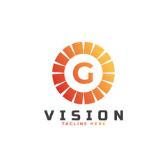 vision Initial Letter G Logo Design Template Element