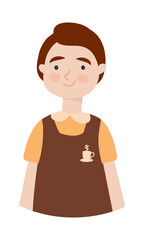 barista woman icon