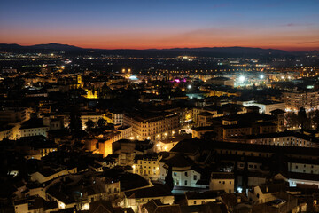 Fototapeta na wymiar Aerial view of the city of Granada. Photo taken at night