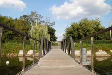 wooden bridge in the park