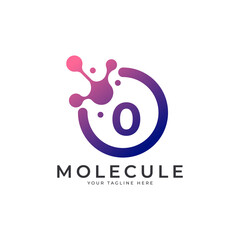 Fototapeta premium Medical Logo. Number 0 Molecule Logo Design Template Element.