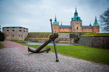 Kalmar Castle in Sweden behond an anchor © StellaSalander
