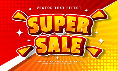Super sale editable text style effect themed sales promotion