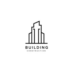 building construction logo good for property development, construction. logo design template