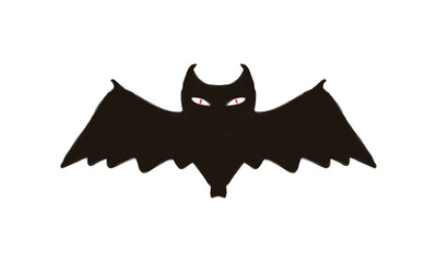 Bat. Halloween. An element for a greeting card . An invitation card. Design for decoration. A holiday party. An illustration for printing.