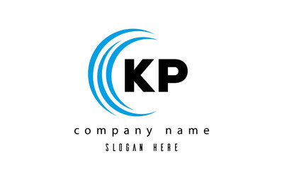 technology KP latter logo vector