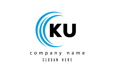technology KU latter logo vector