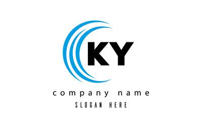 technology KY latter logo vector