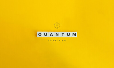 Quantum Computing Banner. Minimal aesthetics.