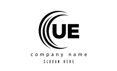 Obraz premium technology UE latter logo vector
