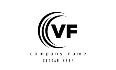 technology VF latter logo vector