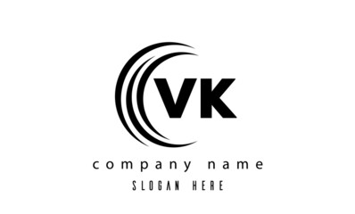 technology VK latter logo vector
