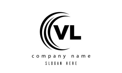technology VL latter logo vector