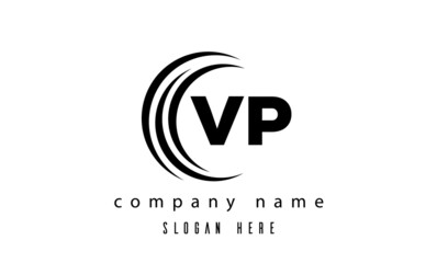 technology VP latter logo vector