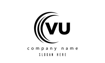 technology VU latter logo vector