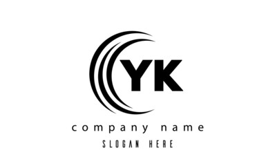 technology YK latter logo vector