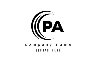 PA technology latter logo vector