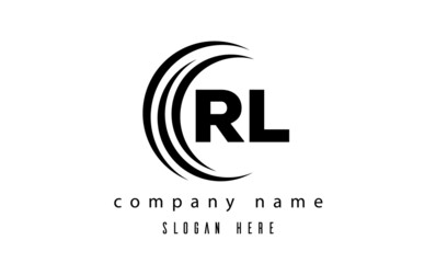 RL technology latter logo vector
