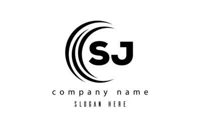 SJ technology latter logo vector