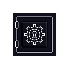 Bank vault icons symbol vector elements for infographic web