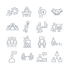 Business people icons set. Business people pack symbol vector elements for infographic web