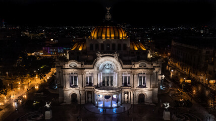 Palacio de bellas artes ciudad de México durante la noche