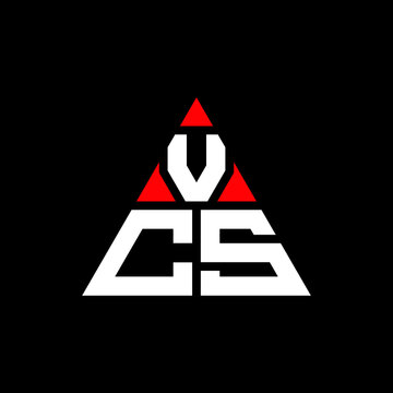 VCS triangle letter logo design with triangle shape. VCS triangle logo design monogram. VCS triangle vector logo template with red color. VCS triangular logo Simple, Elegant, and Luxurious Logo. VCS 