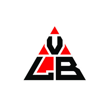 VLB triangle letter logo design with triangle shape. VLB triangle logo design monogram. VLB triangle vector logo template with red color. VLB triangular logo Simple, Elegant, and Luxurious Logo. VLB 