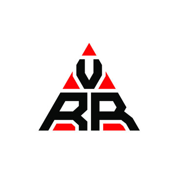 VRR triangle letter logo design with triangle shape. VRR triangle logo design monogram. VRR triangle vector logo template with red color. VRR triangular logo Simple, Elegant, and Luxurious Logo. VRR 