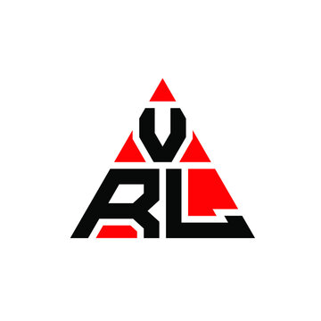 VRL triangle letter logo design with triangle shape. VRL triangle logo design monogram. VRL triangle vector logo template with red color. VRL triangular logo Simple, Elegant, and Luxurious Logo. VRL 