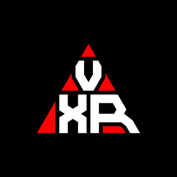 VXR triangle letter logo design with triangle shape. VXR triangle logo design monogram. VXR triangle vector logo template with red color. VXR triangular logo Simple, Elegant, and Luxurious Logo. VXR 