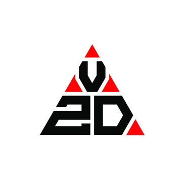 VZD triangle letter logo design with triangle shape. VZD triangle logo design monogram. VZD triangle vector logo template with red color. VZD triangular logo Simple, Elegant, and Luxurious Logo. VZD 